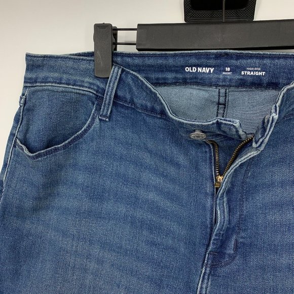Old Navy Jeans High Rise Straight Blue Denim NWT - Picture 5 of 10